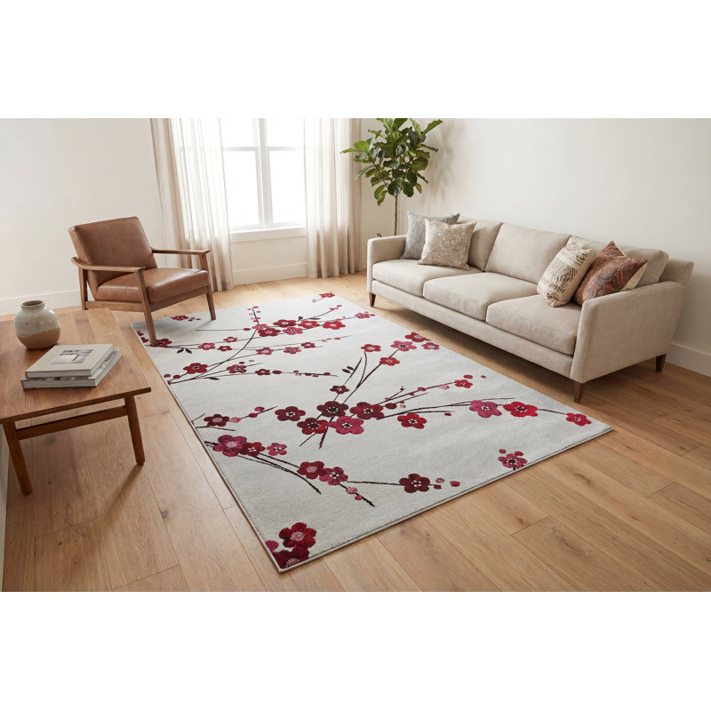 Barbosa Floral Indoor Rug, Rectangle 6'7" x 9'6"
