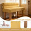 Ensemble de salle à manger moderne extensible avec chaises blanches et bancs 2/4, sièges 4-6 pour la cuisine ou la salle à manger-723680522-723680530-723680528