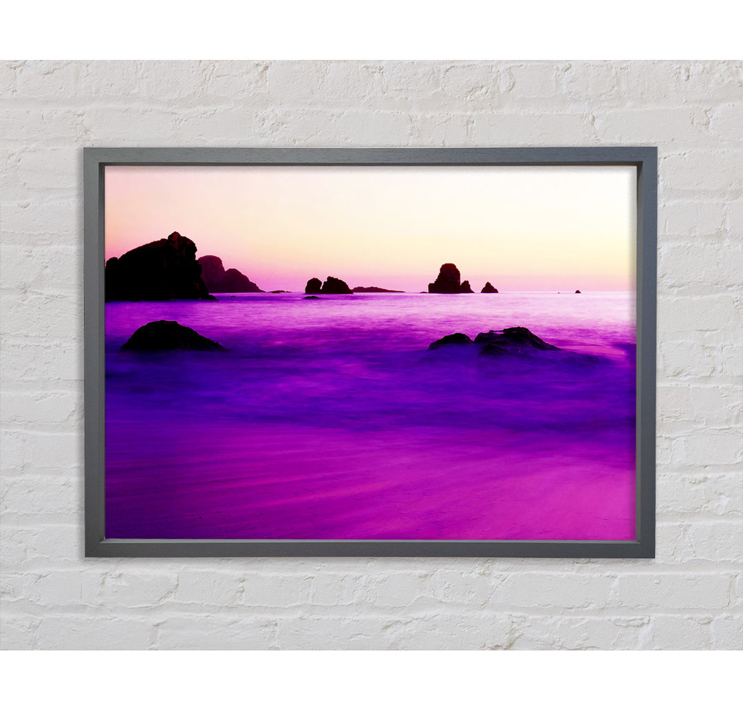 Gerahmtes Leinwandbild Purple Mist Of The Ocean