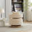 29.1" W Hollow Back Swivel Barrel Chair With Wooden Base-130076992