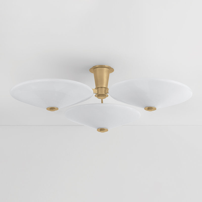 Cologne Flush Mount in Vintage Brass