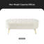 Banc de rangement rembourré en velours Romere