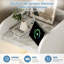 White Fluted Bedside Table Charging Station USB-C Wireless LED 2-Drawer 30x25x60cm Slim Nightstand-90401988