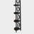 Lynx 62 Inch Modern Corner Etagere Bookshelf, 4 Tier Shelves, Espresso Brown Metal-1491660430-1570575734