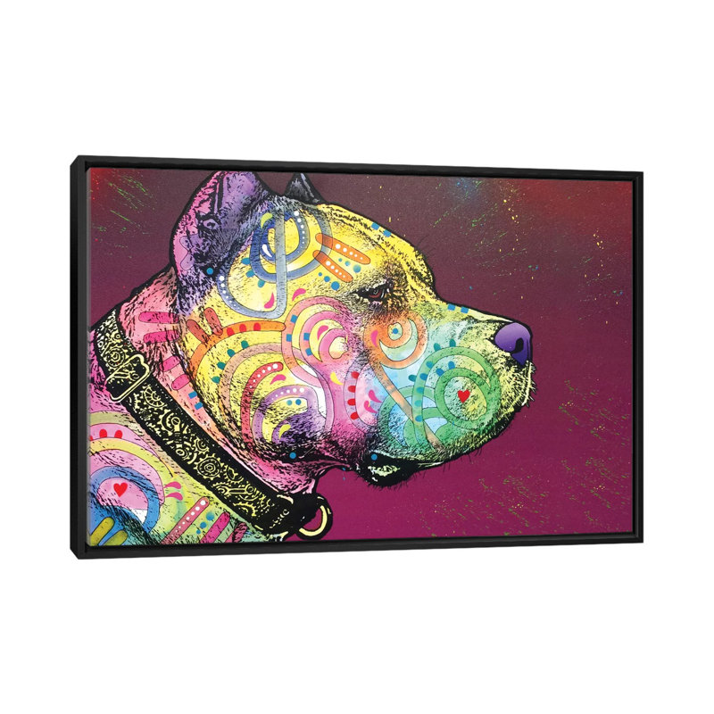 Pit Bull Soul, impression sur toile tendue, H 18 po x l 26 po x P 1,5 po, Cadre noir