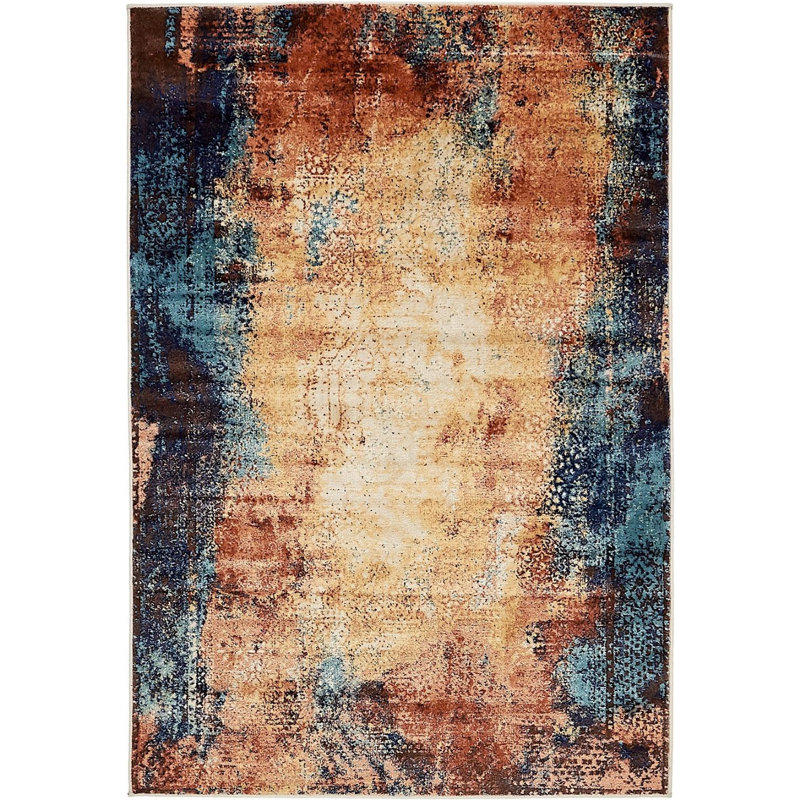 Brantlie Abstract Indoor Rug, Rectangle 4' x 6'