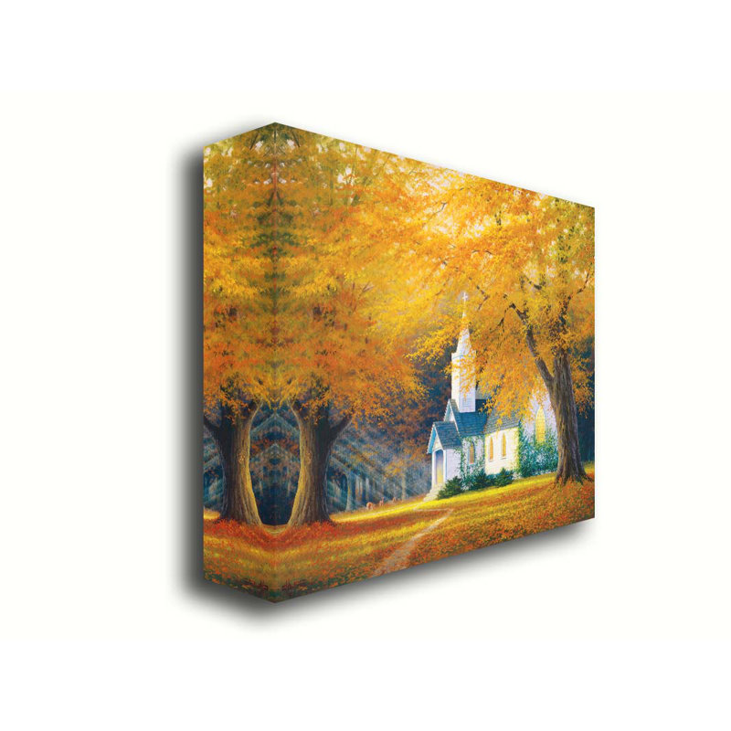 «Church in the Glen» par Charles White, Toile sans cadre, H 16 po x l 20 po