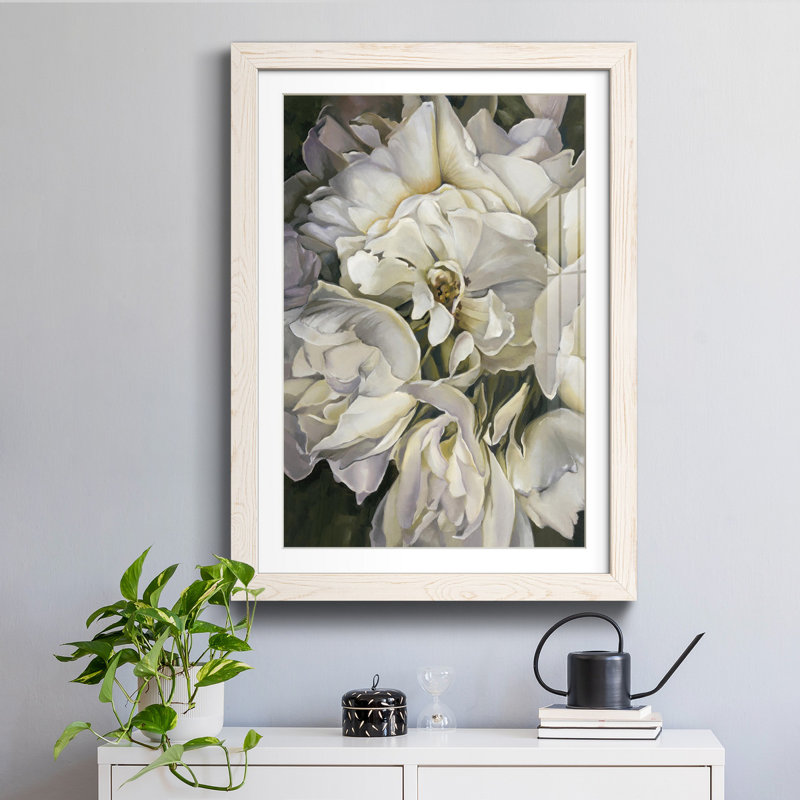 «For the roses» - Impression sur papier encadrée, H 37,5 po x l 27,5 po x P 1,5 po, Papier encadré blanc