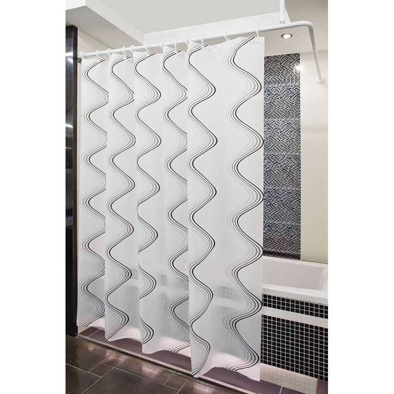 175cm U-Shaped Fixed Shower Curtain Rail, Chrome