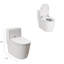 Toilette blanche compacte avec réservoir-IPX4 imperméable, ouverture automatique et siège chauffant