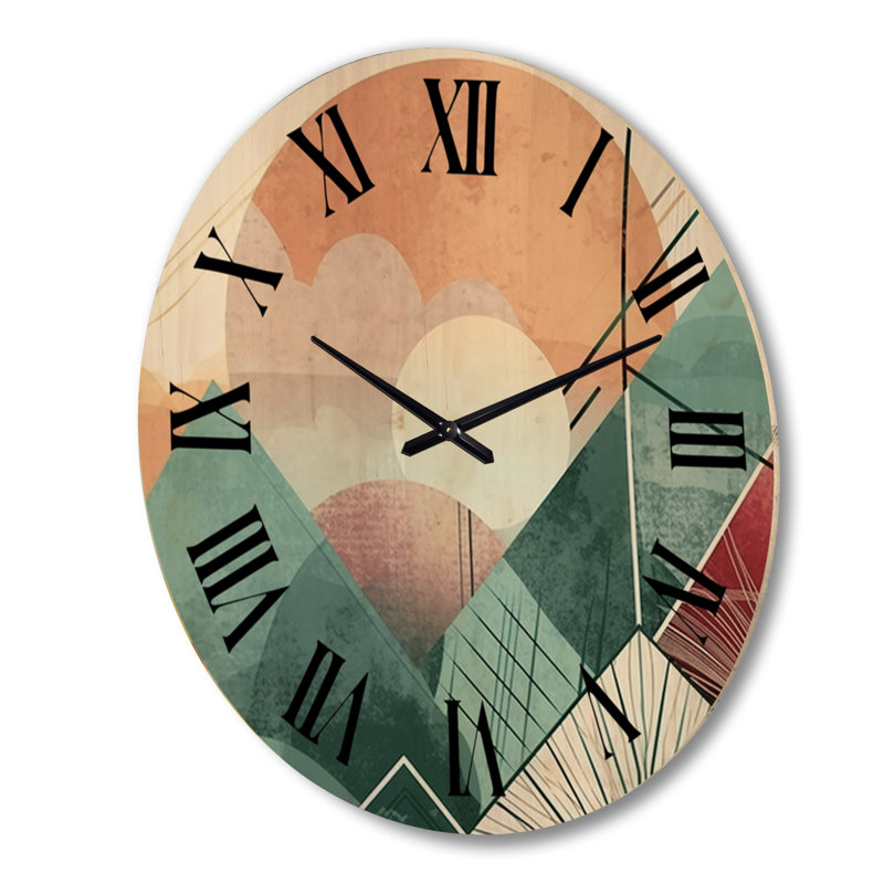 Horloge murale en bois massif Tezer, Très grand