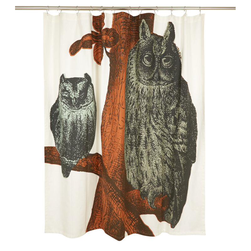 Rideau de douche simple Owl