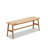 Solid Oak Wood Bench With Woven Seat-121342372-121342374