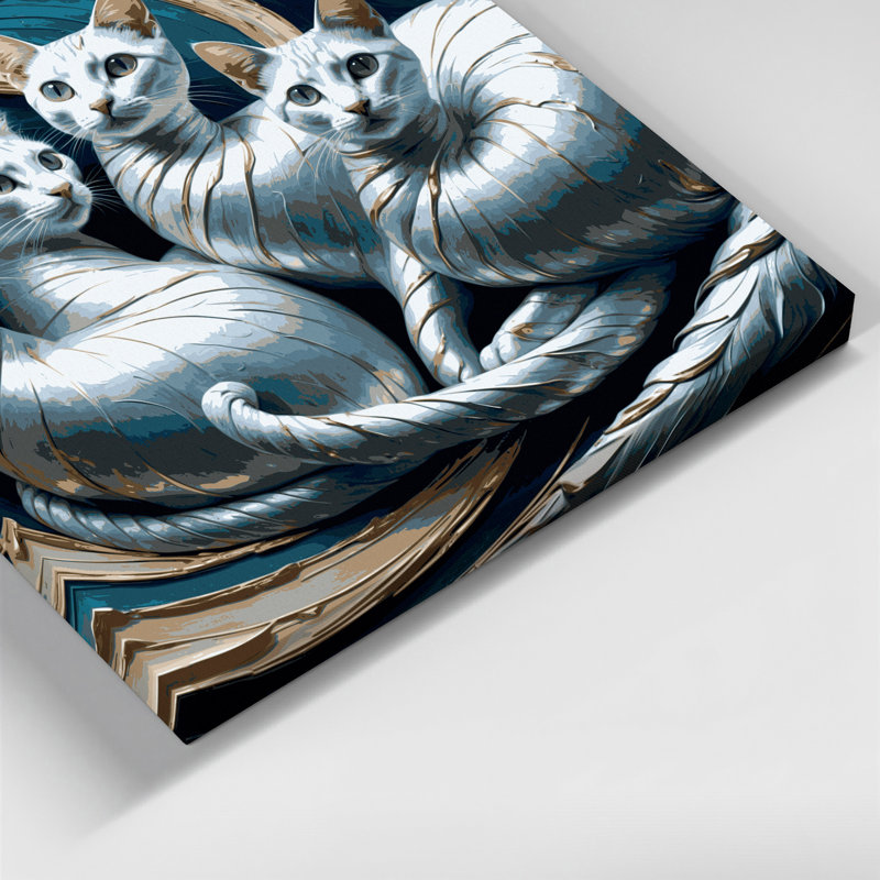 Cats Korat Gray Canvas Wall Art