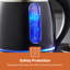 Geepas Illuminating Electric Kettle | 1.7L Cordless Stainless Steel Jug Kettle | Rapid Boil for Hot Water Tea Coffee | Boil Dry Protection Auto Shut Off | Swivel Base with Auto Lid Open | 2200W