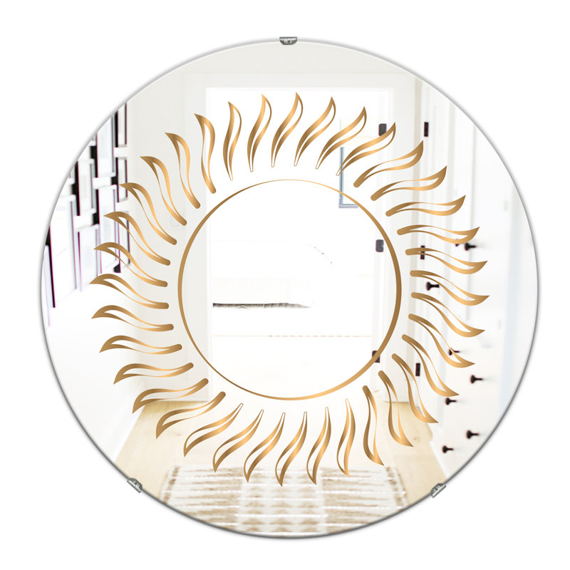 Miroir d'appoint Golden Rays Glam, H 31,5 po x l po