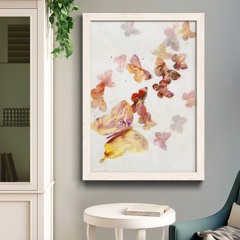 «All A Flutter» - Impression de cadre photo sur papier, H 31,5 po x l 23,5 po x P 1,5 po, Papier blanc