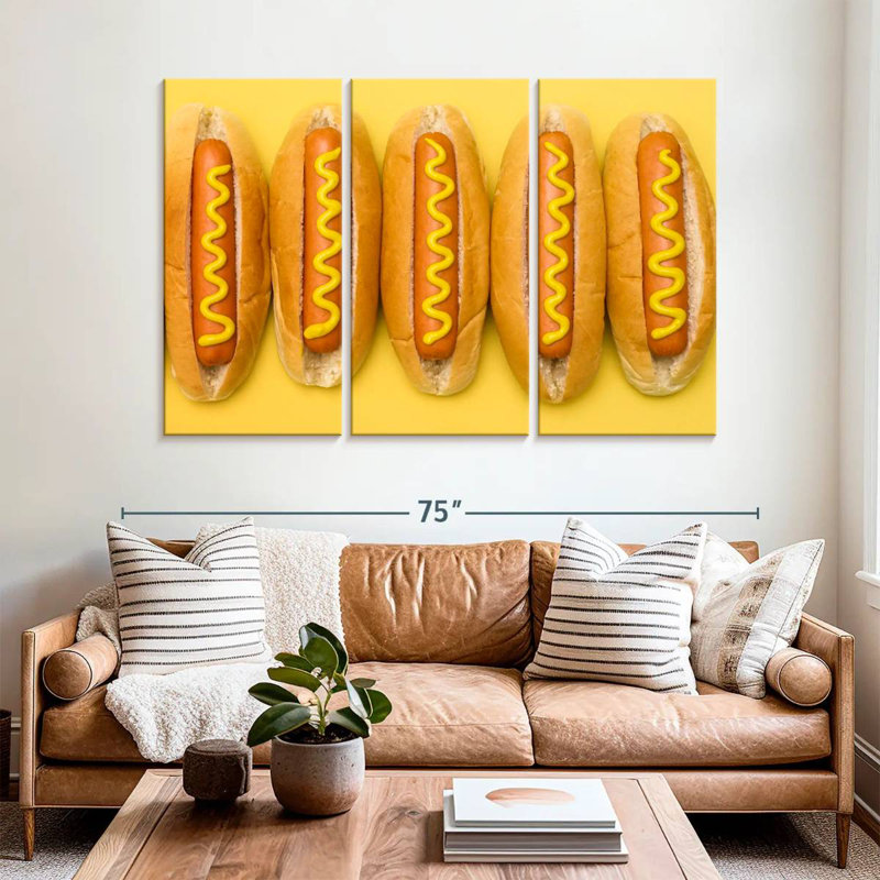 Yarlin Hot Dogs, 36" H x 57" W