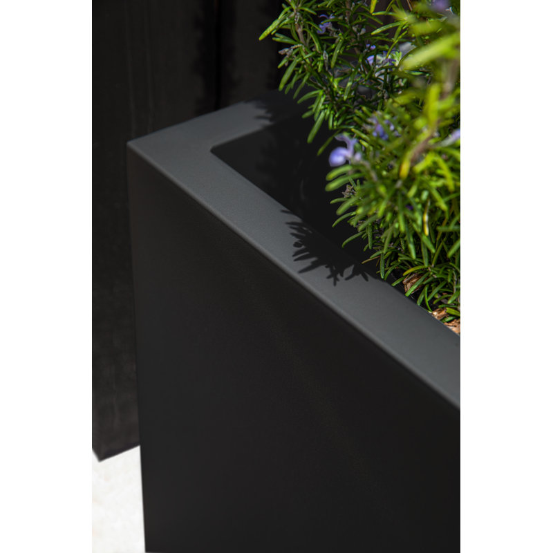Block Series Cube Planter, Black, 22.25" H x 21" W x 21" D