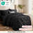 Bedsure Oversized King Burgundy Pintuck Bed-in-a-Bag - Black Pinch Pleat Comforter Set with Sheets, Pillowcases & Shams (Set of 7)-105523202-128876093