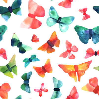 Yampa Watercolor Butterflies - Wrapped Canvas Painting