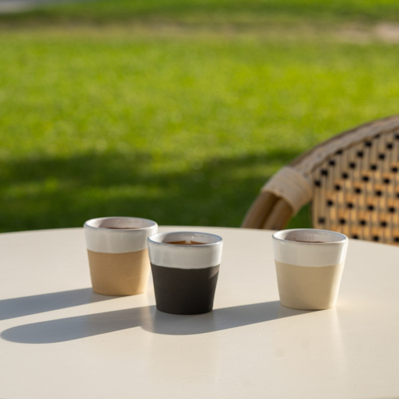 Tasse à espresso en grès Gogrespresso, White