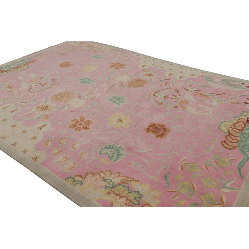 Art Deco Hand Knotted Wool Area Rug, Rectangle 12' x 16'
