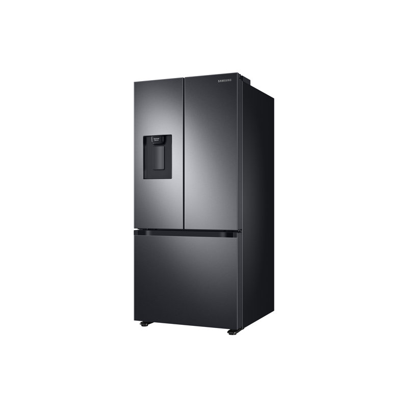Samsung 22 pi. Cu. Réfrigérateur à 3 portes avec distributeur d'eau externe Smart, Noir métallique