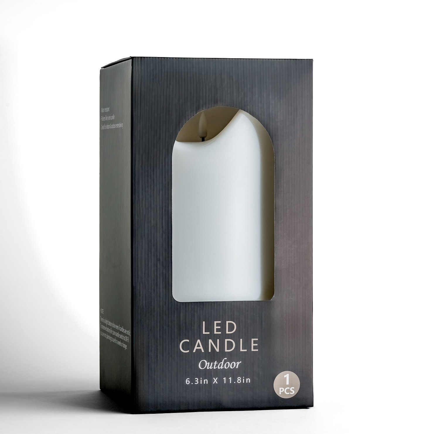 Flameless Outdoor Candle, Medium 