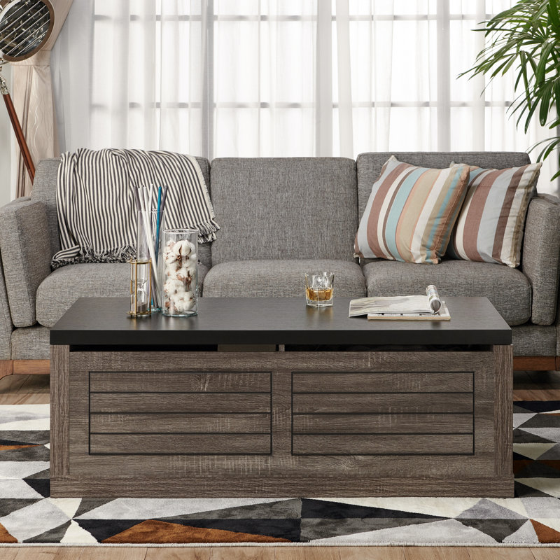 Solid Coffee Table with Storage