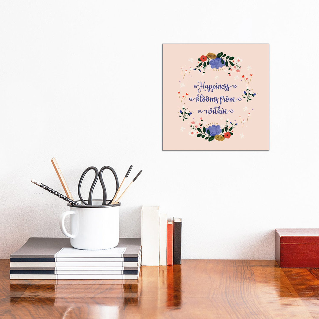 Happiness Blooms From Within by Show Me Mars - Gallery-Wrapped Canvas GiclÃ©e on Canvas