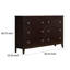 Commode double 6 tiroirs l 56,25 po