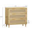 Armoire de rangement moderne à 3 tiroirs Almonte 32,33 po, chêne, pour la chambre à coucher, le salon, les couloirs de salle à manger et 3 pièces pratiques. Commode couleur chêne naturel. Fabrication, spacieuse et fonctionnelle