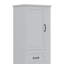Armoire de rangement surélevée avec compartiment coulissant et tablettes réglables idéales pour le rangement dans la salle de bain-1259565959