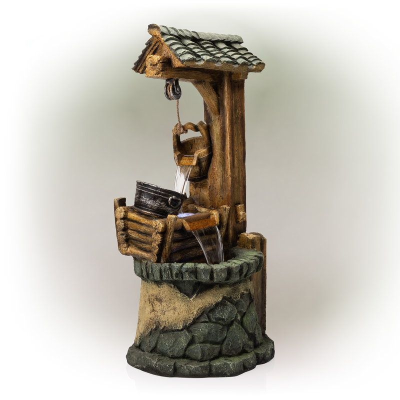 Outdoor Floor Fountain with Lights