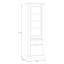 Modern Farmhouse Style Display Cabinet, 2 Doors, 1 Drawer, Engineered Wood, Black Oak/Light Oak Decor, 71.2 cm W x 212 cm H x 41.3 cm D