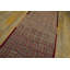 Rare Pair Of Colorful Jewel Tones Antique American Folk Art Basket Weave Design Hooked Hallway Runner Rugs