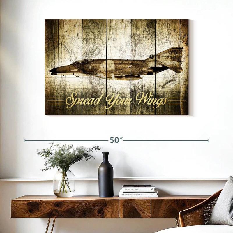 Mehar Grunge Fighter Jet, 26" H x 39" W