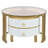 Stackable Coffee Table With 2 Drawers, Nesting Tables With Brown Tempered Glass, Set Of 2-246429484