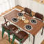 71in Rectangle Dining Table Wood Kitchen Table for 6-8 Person Brown (Only Table)