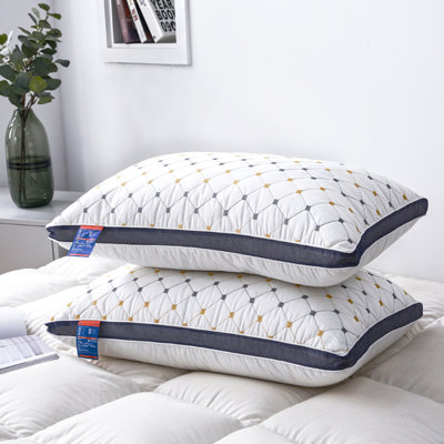 2pcs Luxury Hotel Quality Bed Pillow for Side Stomach or Back Sleepers