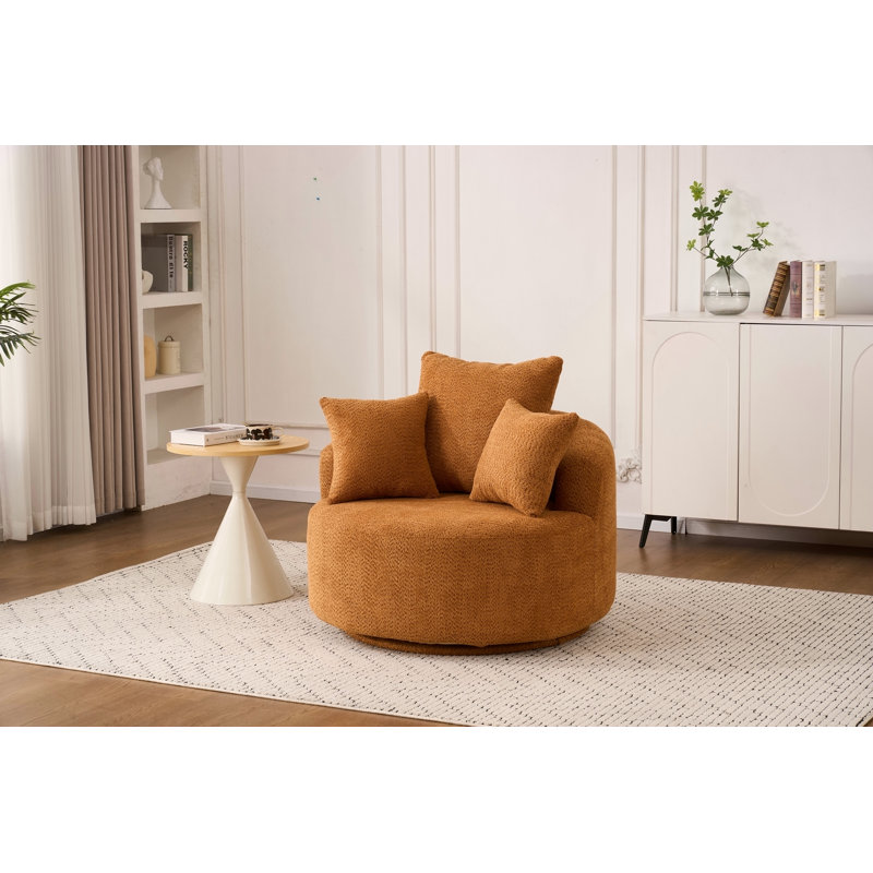CHAISE PIVOTANTE PIVOTANTE: monoplace, fil crocheté, éponge double, pivotant à 360 degrés pour le confort de la maison et du bureau