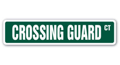 Plaque de rue Crossing Guard en plastique robuste 4 po x 18 po
