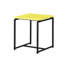 Tables jaunes enveloppées en fibre de carbone - table basse et 2 tables de bout, coins inclinés 3 pièces avec table, plateaux, coins, bords biseautés