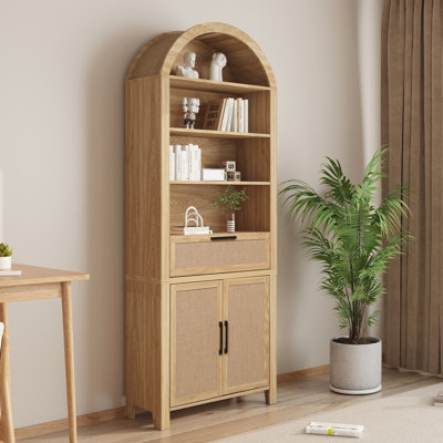 Aterlia 78.7" Arched Storage Bookcase