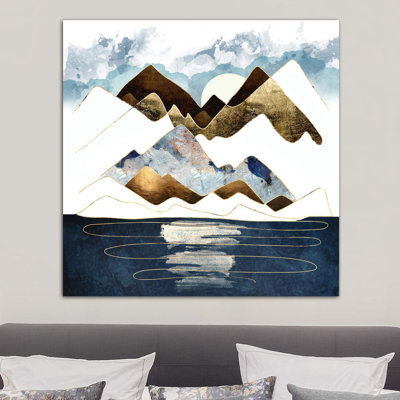 Minimal Abstract Mountains - Wrapped Canvas Print