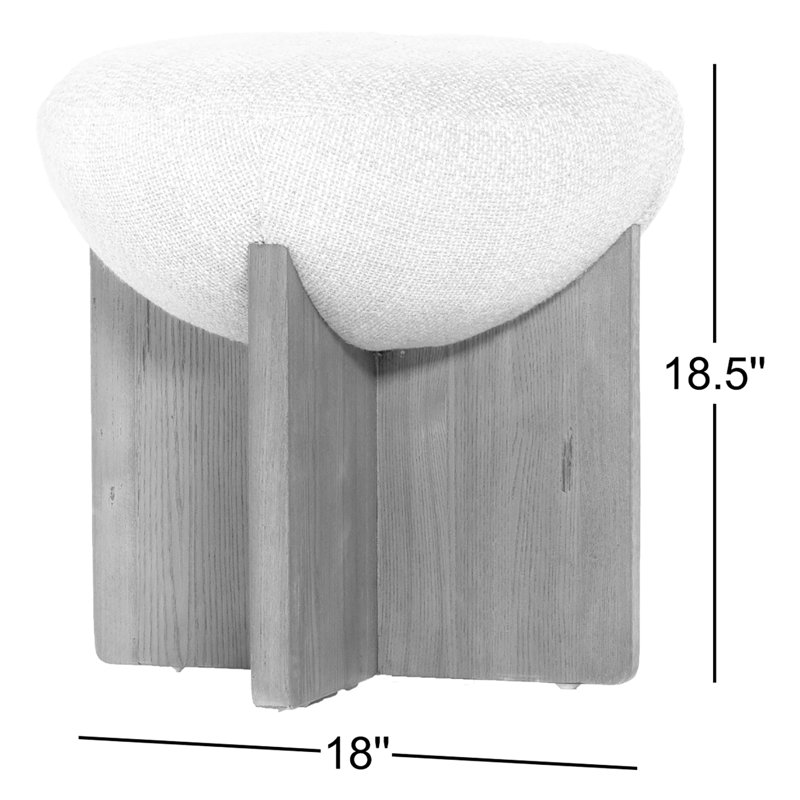 Westgate Ottoman, Toasted Ash, Gibson Wheat