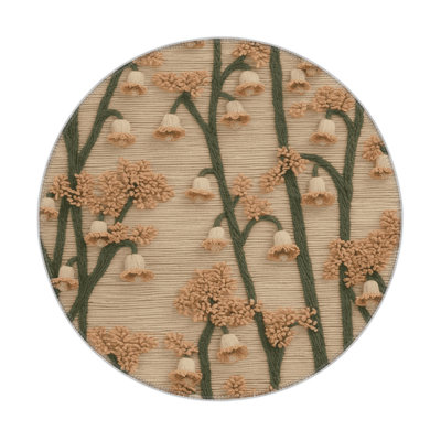 Tapis d'intérieur et d'extérieur brun Botanical