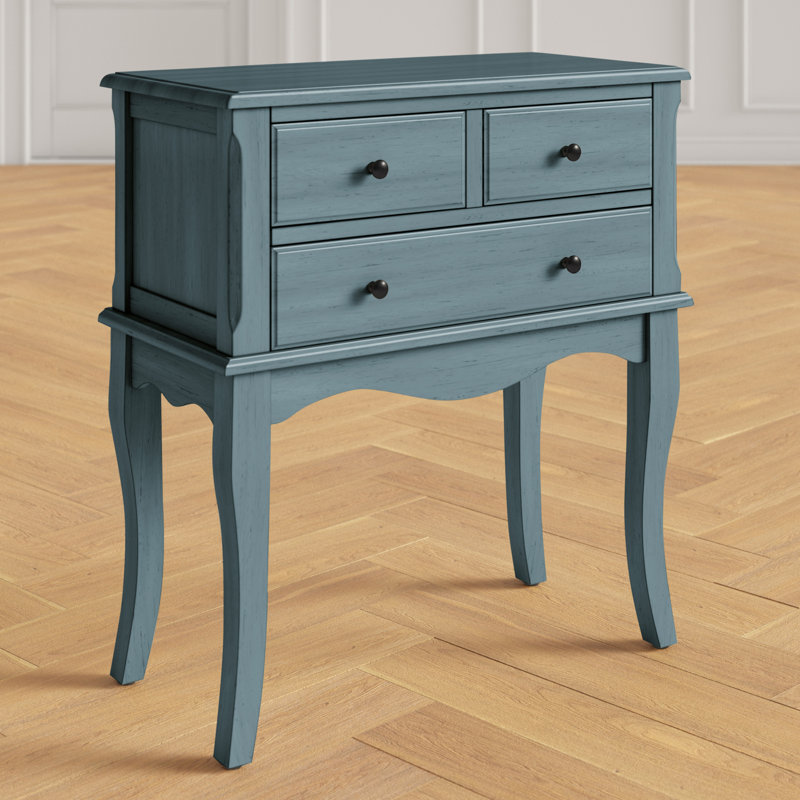 Diors 73.66cm W Bedside Table, Antique Teal