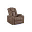 Ensemble de salon inclinable 3 pièces brun cendré-740493626